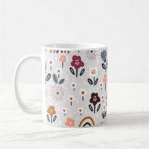 Floral Rainbows: Hand Drawn Seamless Texture Coffee Mug