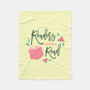 Floral Readers Gonna Read Bookish Fleece Blanket