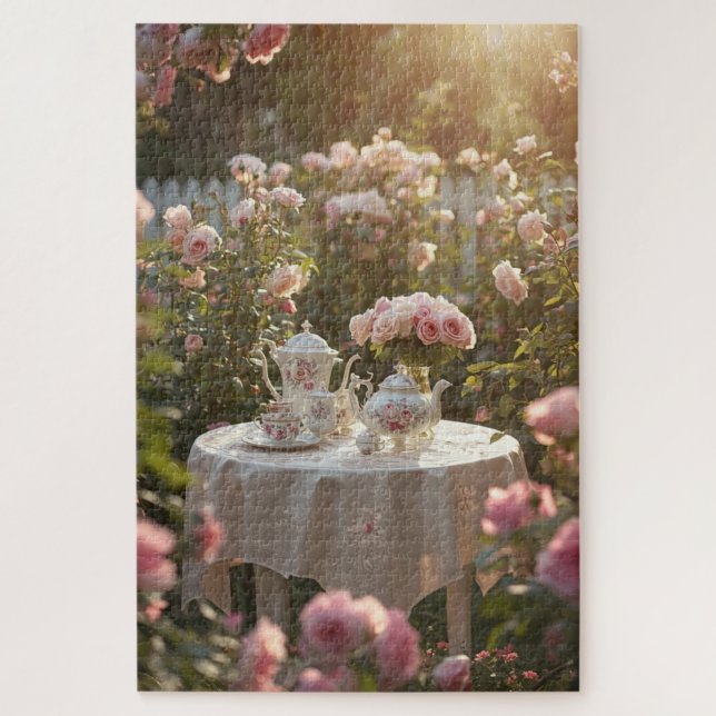 Floral Reading Nook Jigsaw Puzzle (Vertical)