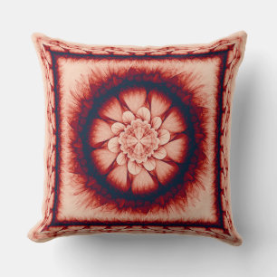Floral red abstract ornament cushion