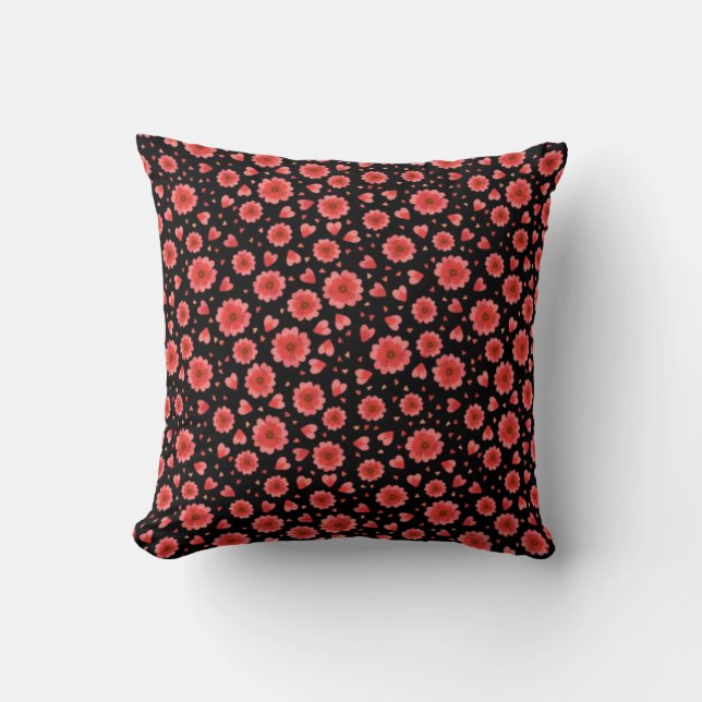 Floral Red Flowers Pattern-23321 Cushion (Front)