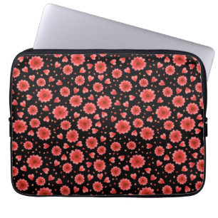 Floral Red Flowers Pattern-23321 Laptop Sleeve