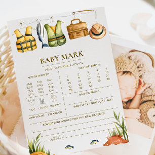 Floral Reel Excited Baby Shower Predictions Game