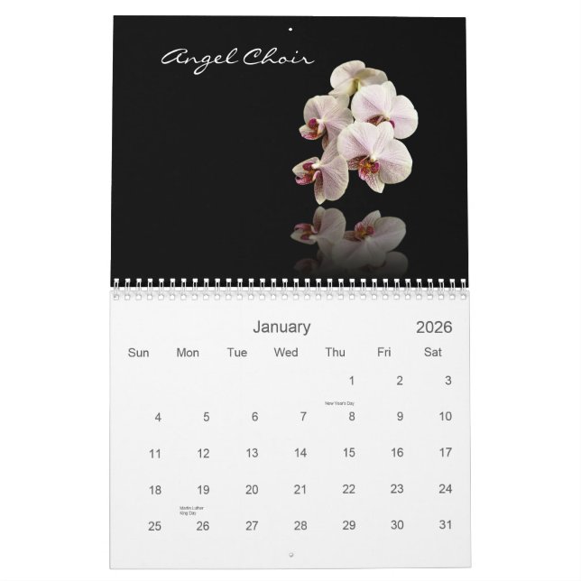 Floral Reflections Calendar (Jan 2026)