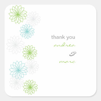 Floral Reflections Thank You Sticker
