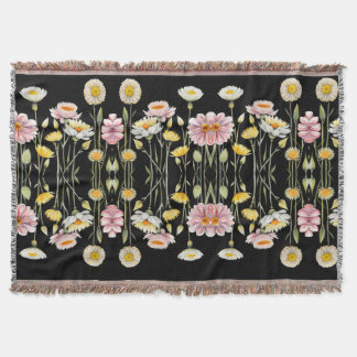 Floral Reflections  Throw Blanket