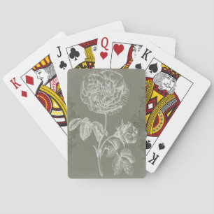 Floral Relief I Playing Cards