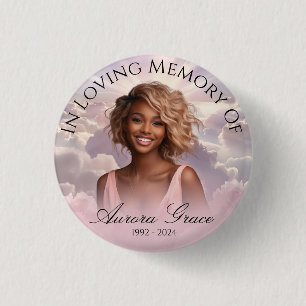 Floral Remembrance Memorial Badge - FLR001