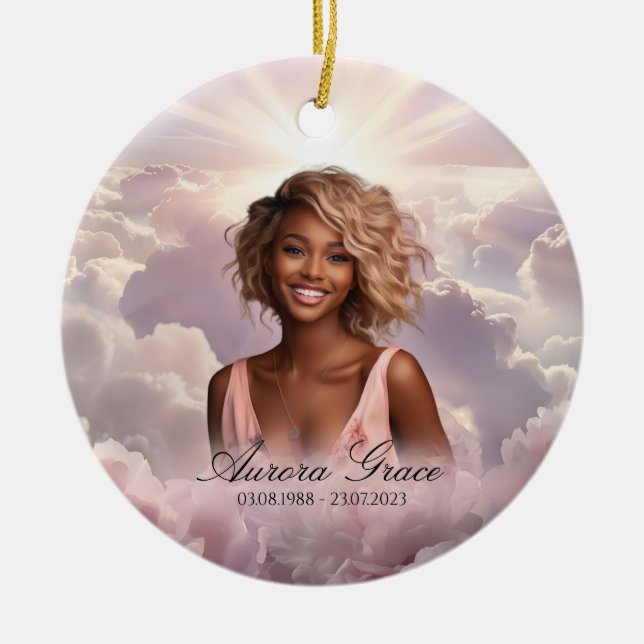 Floral Remembrance Memorial Ornament - FLR001 (Front)