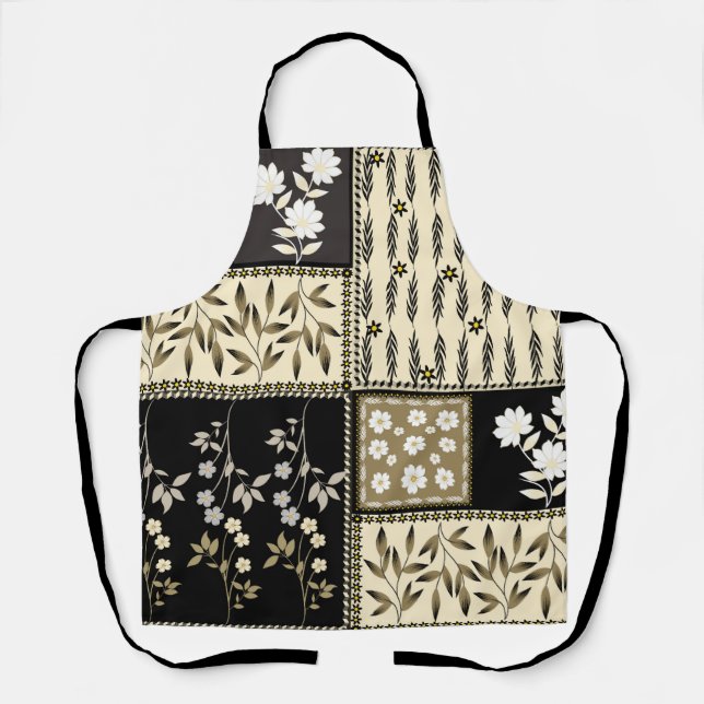 Floral  repeating seamless  pattern textured apron (Front)