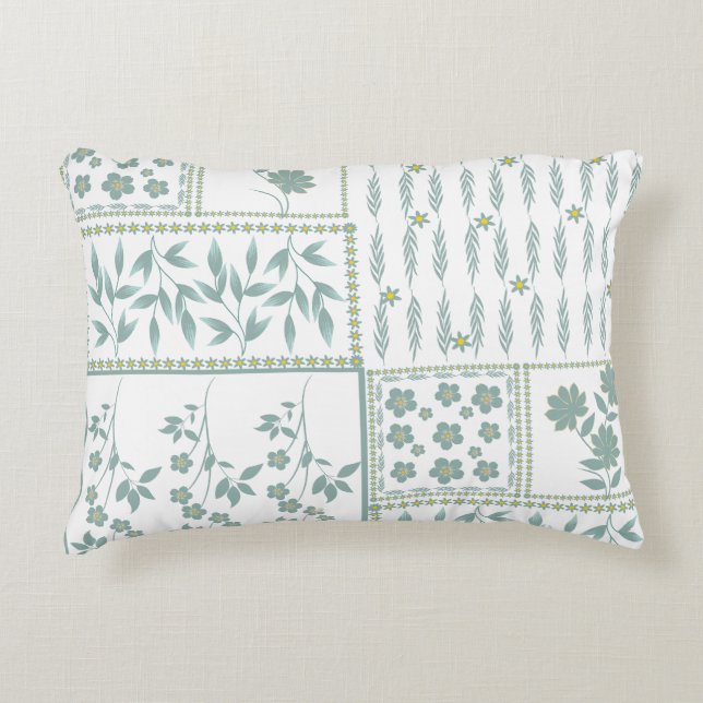 Floral  repeating seamless  pattern textured decorative cushion (Front)