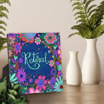 Floral Retired Whimsical Pretty Inspirivity Easel Plaque<br><div class="desc">Inspirational Floral Pretty Retired Easel Plaque– pretty, whimsical, and stylish artwork created to inspire and uplift. Colourful, pretty floral design adds some positive vibes to your day. These fun easel plaques make great inspirational keepsakes for family, friends, coworkers, teachers, etc.. More modern, floral and motivational plaques in my store. Perfect...</div>