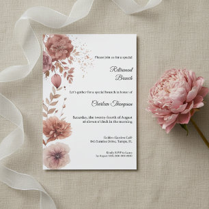 Floral Retirement Brunch Invitation for Women