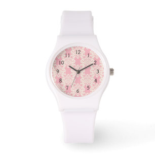 Floral retro damask watch