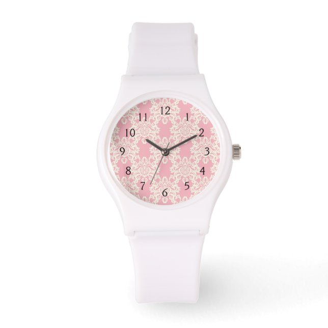 Floral retro damask watch (Front)