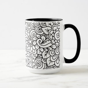 Floral Retro Doodle Mug