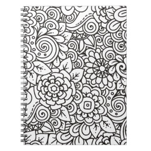 Floral Retro Doodle Notebook