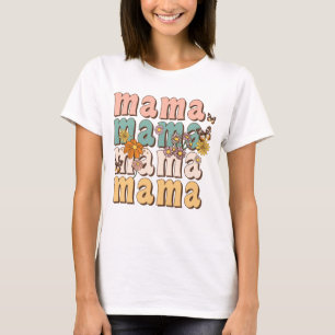 Floral Retro Mama T-Shirt