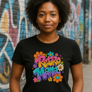 Floral Retro Mama T-Shirt