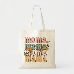 Floral Retro Mama Tote Bag