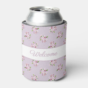 Floral Retro Pattern. Can Cooler