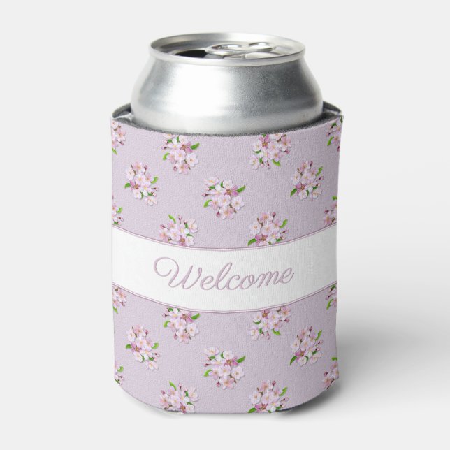 Floral Retro Pattern. Can Cooler (Can Front)