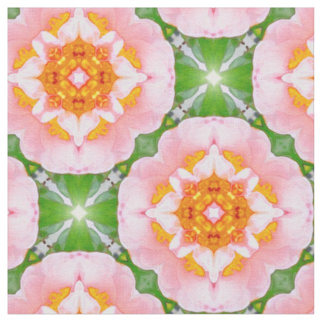 floral retro pattern fabric (Close Up)