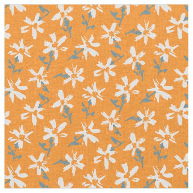 Floral retro pattern in boho style. fabric (Close Up)