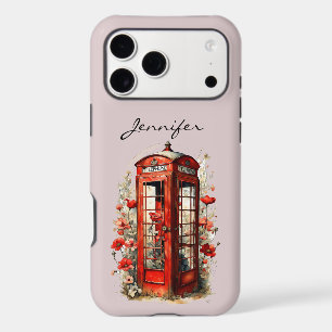 Floral Retro Phone Booth iPhone / iPad case