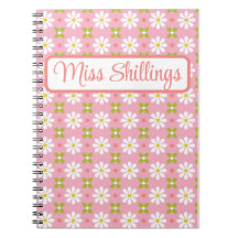 Floral Retro Pink and Green Personalised 