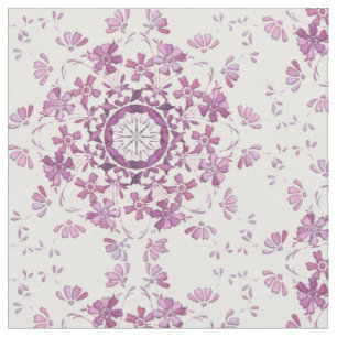 floral retro purple element fabric