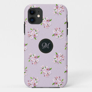 Floral retro spring  pattern. Monogram. iPhone 11 Case