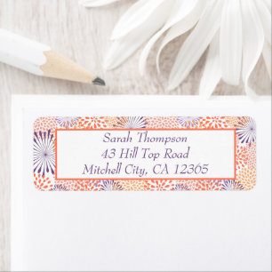 Floral Return Address Label
