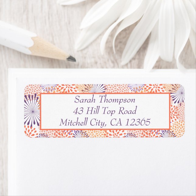 Floral Return Address Label (Insitu)
