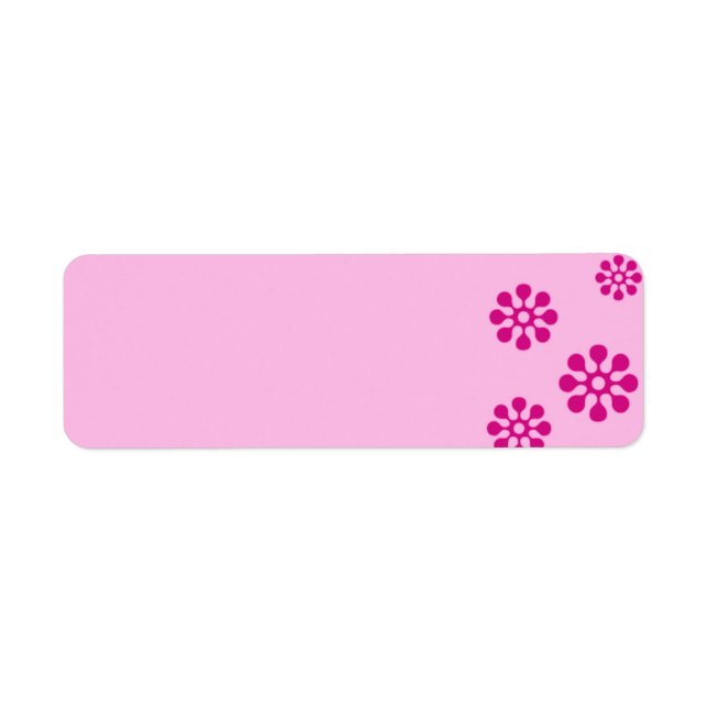 floral return address label (Front)