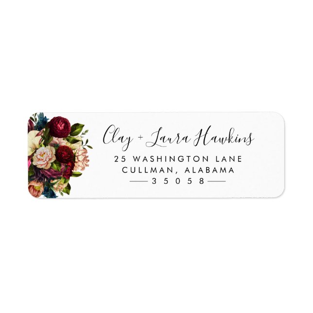Floral | Return Address Label (Front)