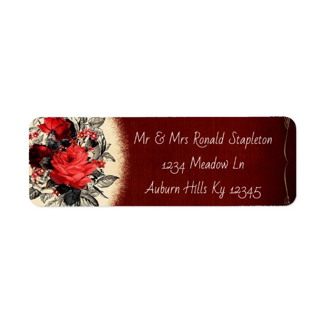 Floral Return Address Label (Front)