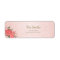 Floral Return Address Label Pink Gold Girl Baby