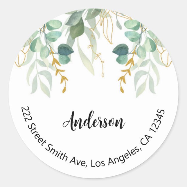 Floral Return Address Labels (Front)