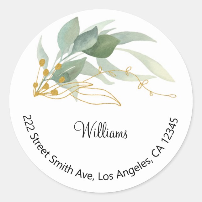 Floral Return Address Labels (Front)