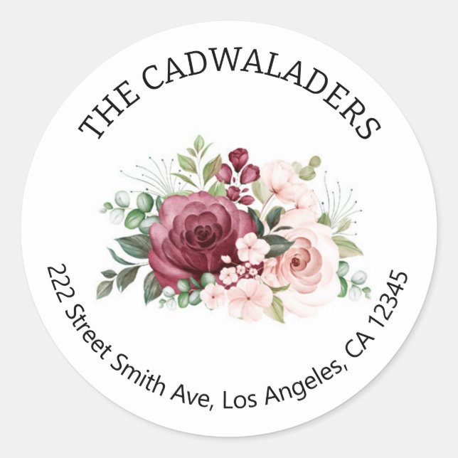 Floral Return Address Labels (Front)