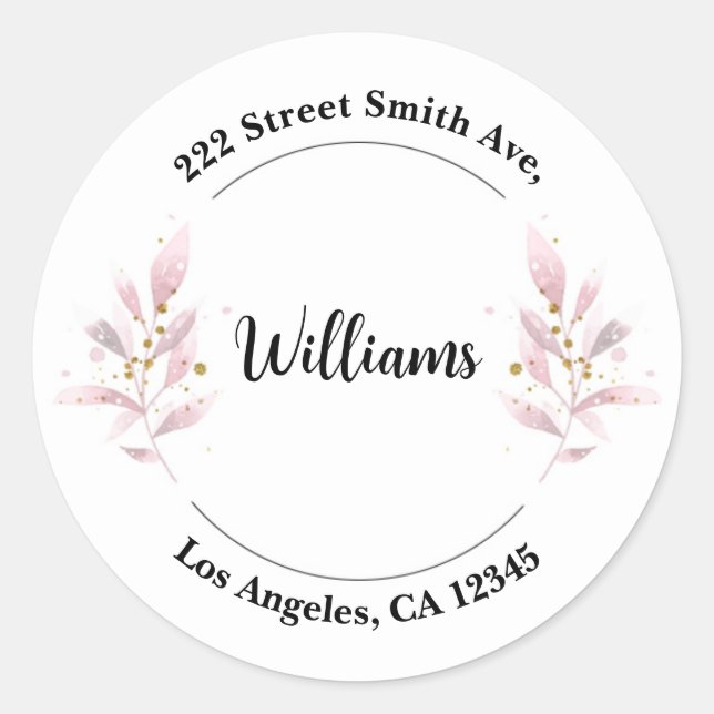Floral Return Address Labels (Front)