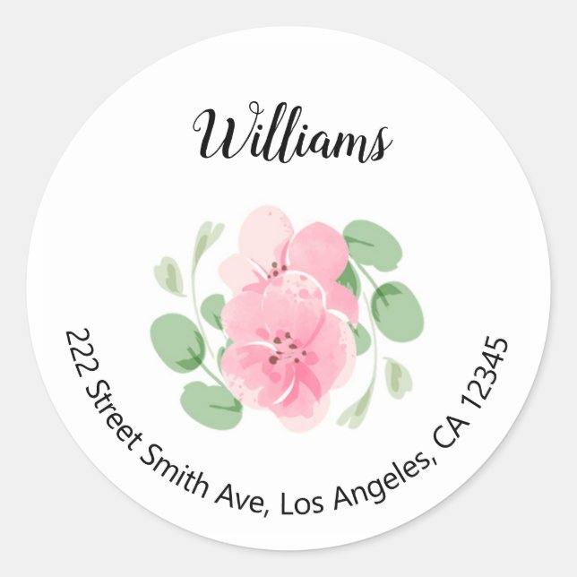 Floral Return Address Labels (Front)