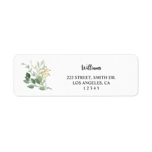 Floral Return Address Labels