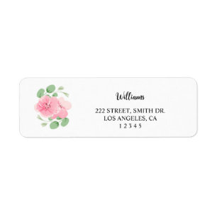 Floral Return Address Labels
