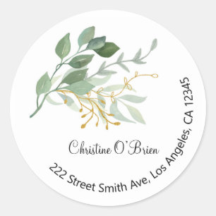 Floral Return Address Labels