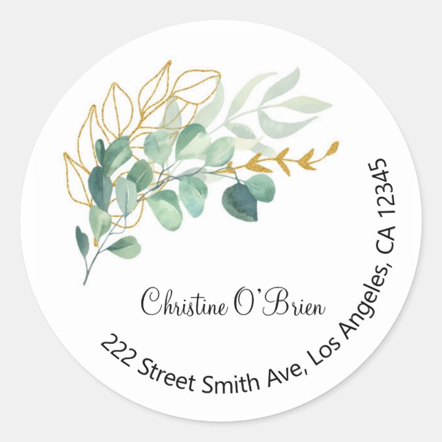 Floral Return Address Labels (Front)