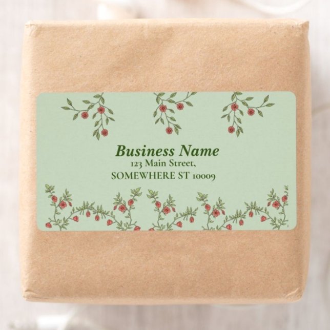 Floral Return Address Labels Rustic Botanical  (Creator Uploaded)