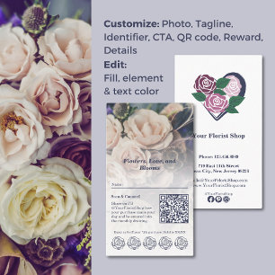 Floral Rewards Customisable Florist Loyalty Card
