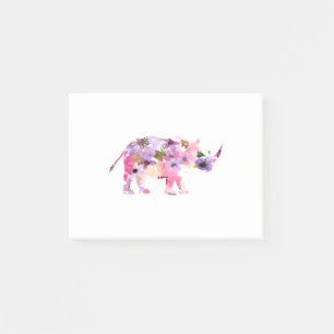 Floral Rhino Post-it Notes